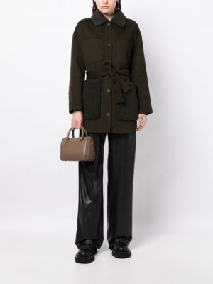 Kabát s knoflíky Yves Salomon zelený