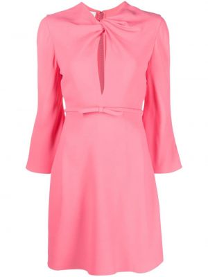 Hedvábné šaty s mašlí Giambattista Valli růžové