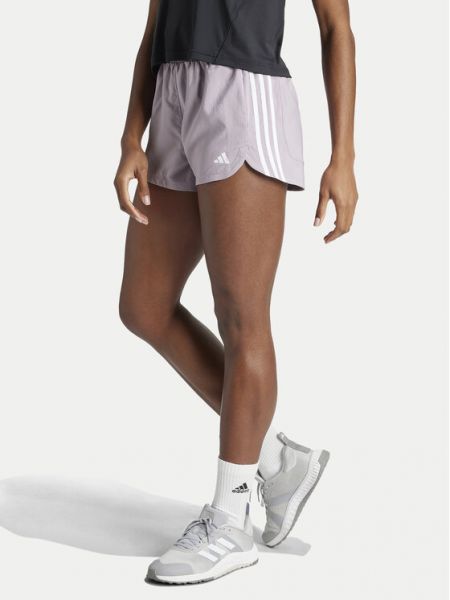 Pantaloni scurți cu dungi sport Adidas violet