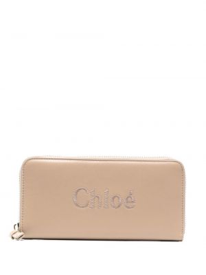 Haftowany portfel skórzany Chloe