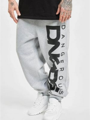 Teplákové nohavice so slieňovým vzorom Dangerous Dngrs sivá
