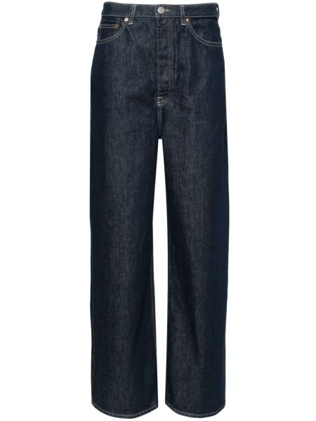 Straight fit džíny s vysokým pasem Samsøe Samsøe modré