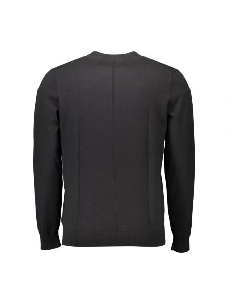 Jersey con bordado de algodón de tela jersey Calvin Klein negro
