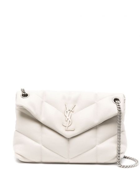 Saint Laurent petit sac porté épaule Puffer Tons neutres
