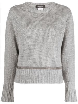 Пуловер на райета Fabiana Filippi сиво