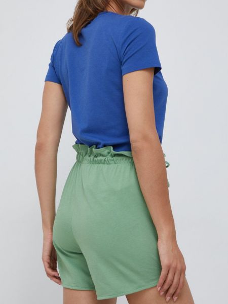 Pamut magas derekú rövidnadrág United Colors Of Benetton zöld