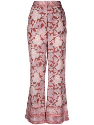 Pantaloni cu model floral cu imagine Ba&sh roz