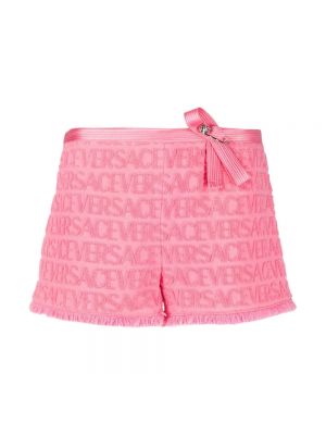 Shorts en coton Versace rose