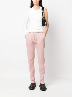 Bavlněné sportovní kalhoty Rick Owens růžové