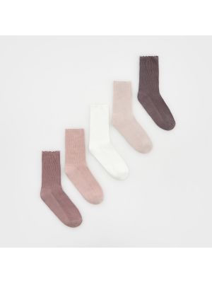 Bavlněné ponožky Reserved růžové