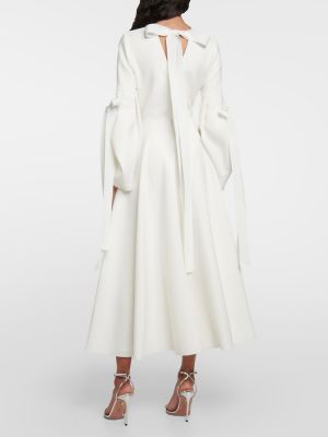 Robe mi-longue en crêpe Roksanda blanc