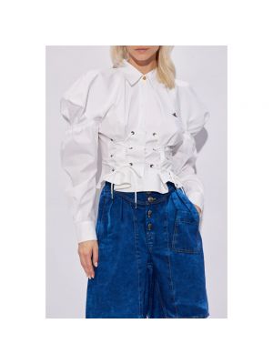 Camisa con cordones de algodón Vivienne Westwood blanco
