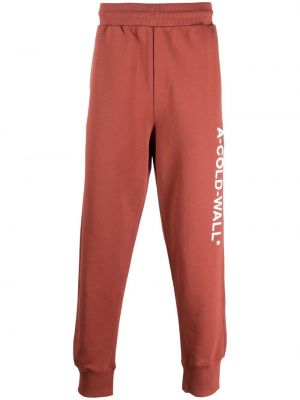 Pantalon de joggings à imprimé A-cold-wall* rouge