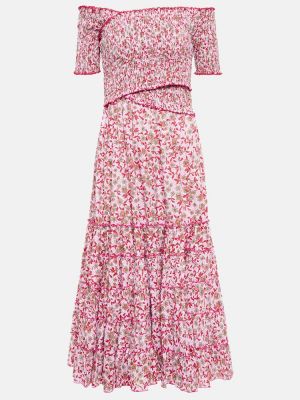 Midi haljina Poupette St Barth ružičasta