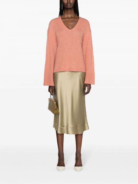 Pullover mit v-ausschnitt By Malene Birger pink