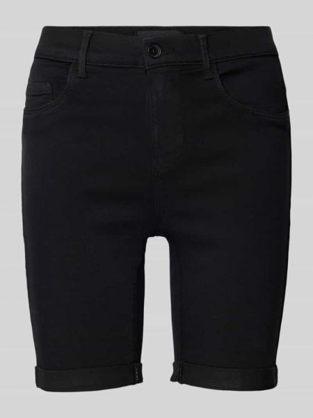 Szorty jeansowe slim fit z kieszeniami Only czarne