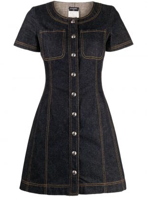 Jeanskleid mit geknöpfter Chanel Pre-owned blau
