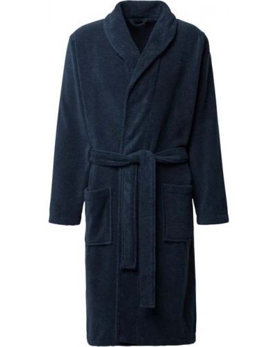 Szlafrok bawełniany Tommy Hilfiger - niebieski