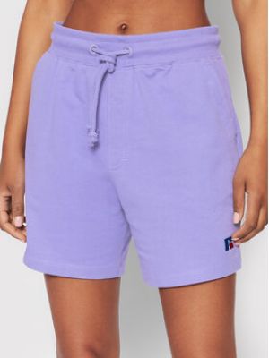 Фиолетовые спортивные шорты Russell Athletic