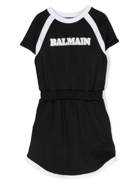 Jersey kjole for piger Balmain Kids sort