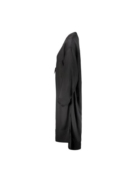 Jedwabna sukienka midi Khaite czarna