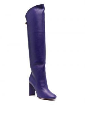 Iš natūralios odos guminiai batai Maison Skorpios violetinė