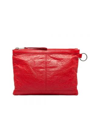 Bolso clutch de cuero Balenciaga Vintage rojo