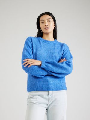 Меланжов пуловер Soft Rebels синьо