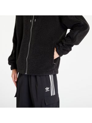 Fleece μπουφάν Adidas Originals μαύρο