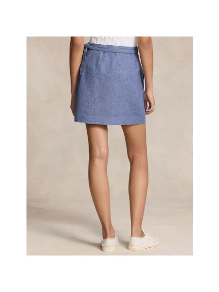 Mini falda con bolsillos Ralph Lauren azul