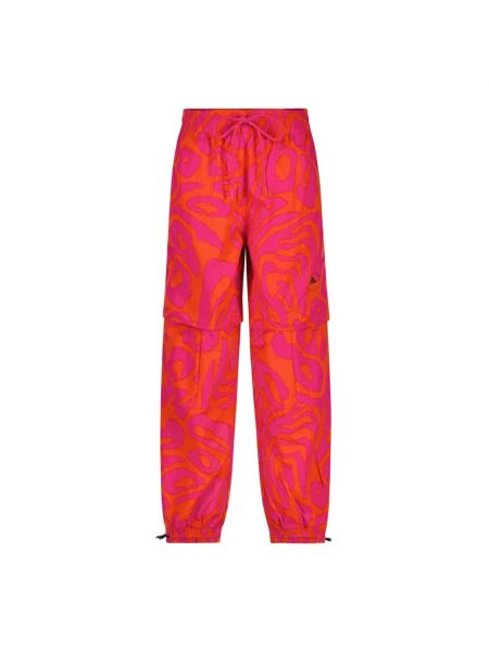 Spodnie sportowe z nadrukiem z nadrukiem zwierzęcym Adidas By Stella Mccartney różowe