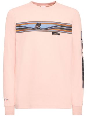 Camiseta de manga larga de algodón manga larga Puma rosa