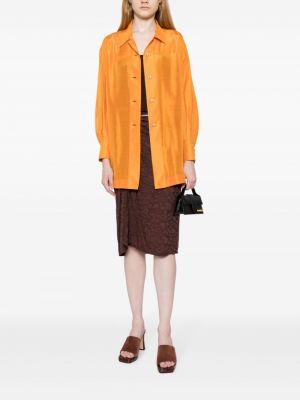 Chemise en soie avec manches longues Chanel Pre-owned orange