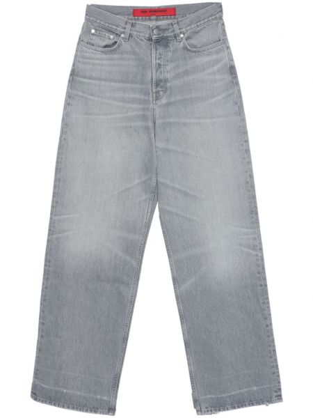 Straight fit džíny s oděrkami 032c