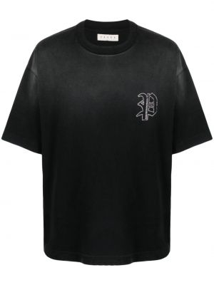 T-shirt con stampa Paura nero