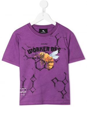 T-shirt con stampa Mauna Kea viola