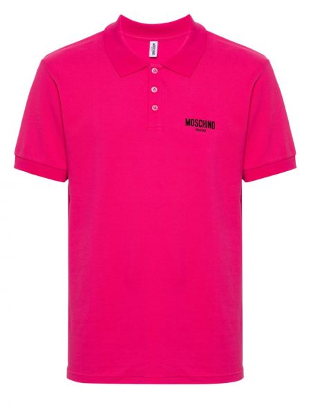 Polo majica Moschino ružičasta