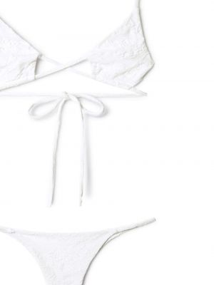 Bikini żakardowy Off-white biały