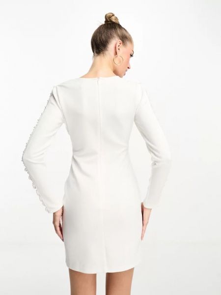 Платье мини с длинным рукавом Starlet белое