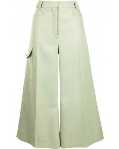 Pantalones de cintura alta Stella Mccartney verde