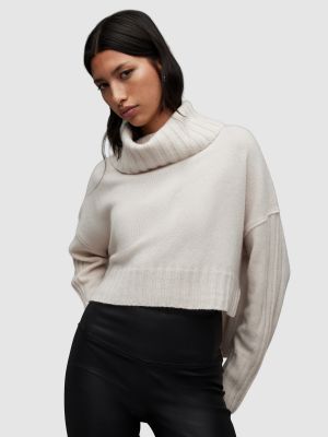 Пуловер Allsaints бяло