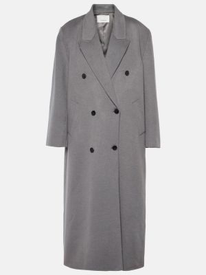 Vlněný kabát The Frankie Shop šedý