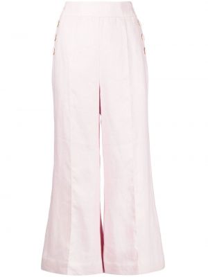 Pantaloni culottes cu croială lejeră Zimmermann roz