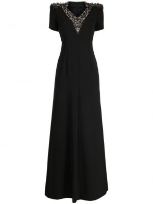 Flitrované dlouhé šaty Jenny Packham čierna