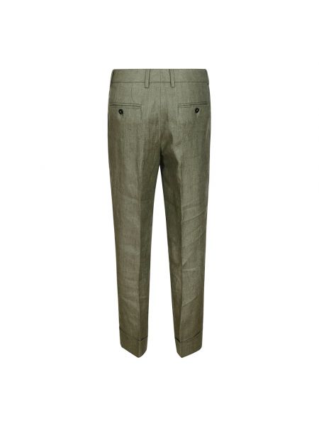 Pantalones de lino Incotex verde