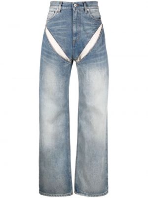 Zvonové džíny s vysokým pasem Y/project modré