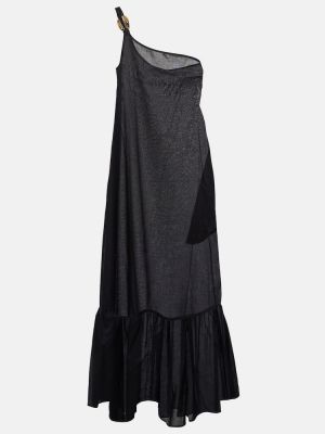 Bombažna midi obleka Stella Mccartney črna