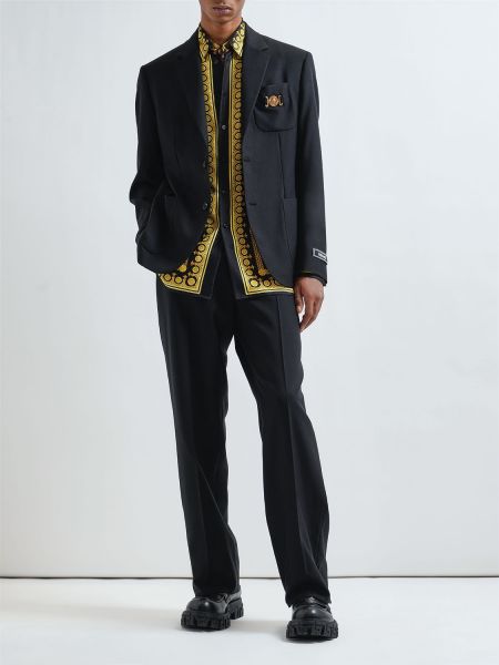 Işletme yün blazer Versace siyah