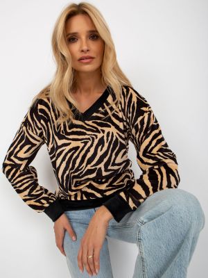 Велур блуза с принт с животински шарки Fashionhunters