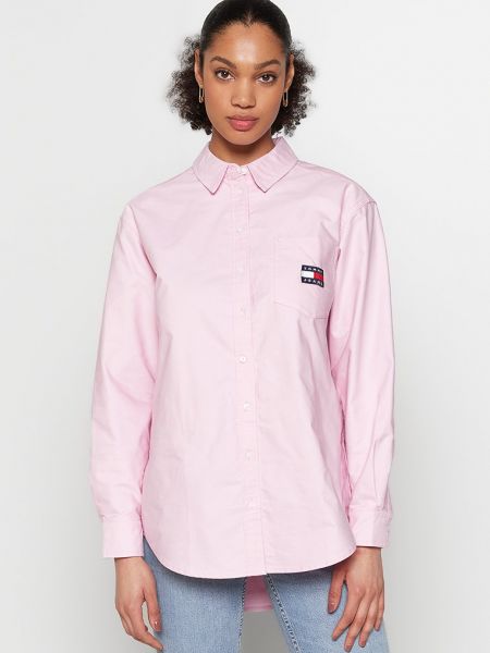 Koszula Tommy Jeans różowa